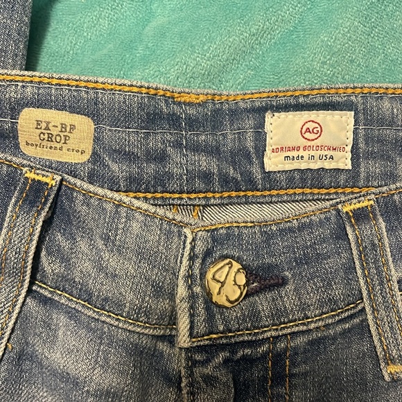 AG Adriano Goldschmied EX-BF CROP BOYFRIEND Women's size 28 Jeans Distressed USA - Picture 2 of 11